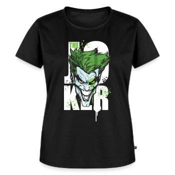 Joker Portrait - Women's Premium Organic T-shirt - black - Front - Selfina (174cm)