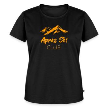 Après Ski Club - Frauen Premium Bio T-Shirt - Schwarz - Vorne - Selfina (174cm)