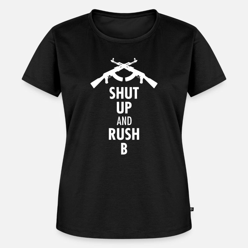 Rush B Geschenk Geschenkidee CS GO - Frauen Premium Bio T-Shirt - Schwarz