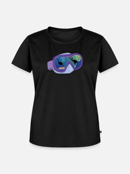 Taucherbrille - Frauen Premium Bio T-Shirt - Schwarz