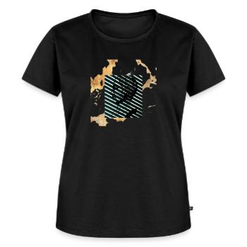 Griechisches Design - Frauen Premium Bio T-Shirt - Schwarz - Vorne - Selfina (174cm)