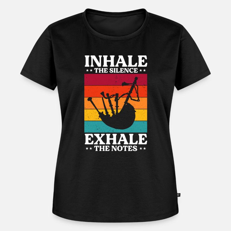 Bagpipe training and bagpipe playing - Women's Premium Organic T-shirt - black