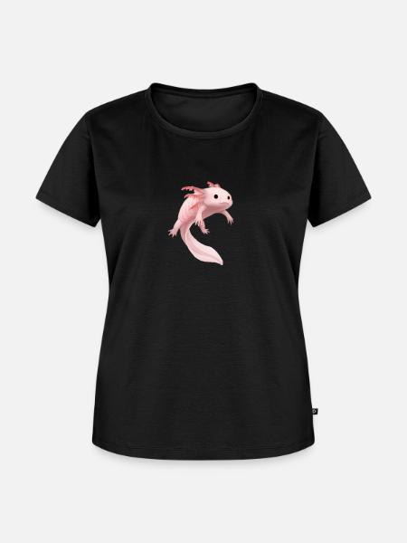 Axolotl - Frauen Premium Bio T-Shirt - Schwarz