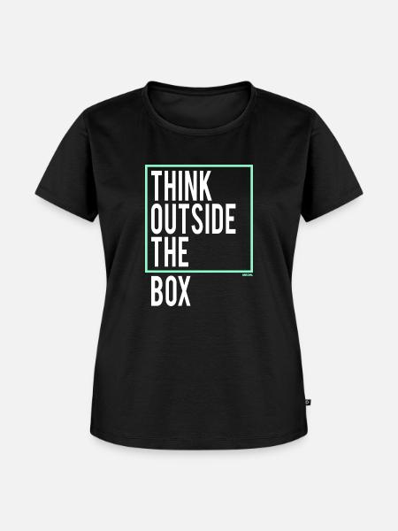 Think outside the Box - Frauen Premium Bio T-Shirt - Schwarz