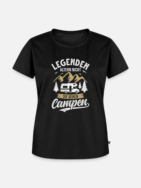Camping Wohnmobil Camper Campingurlaub - Frauen Premium Bio T-Shirt - Schwarz