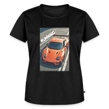 Laufen mit Stil! 🚗💨 Verkleide dich und dekoriere Speed - Frauen Premium Bio T-Shirt - Schwarz - Vorne - Selfina (174cm)