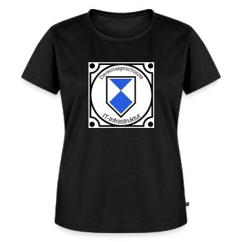 Denkmalgeschützte IT-Infrastruktur - Frauen Premium Bio T-Shirt - Schwarz - Vorne - Selfina (174cm)