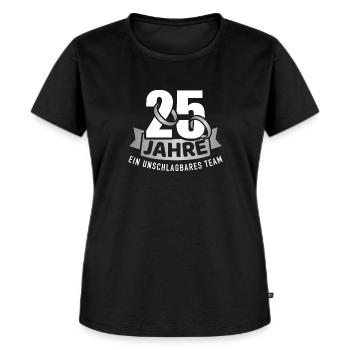 Silberhochzeit - Frauen Premium Bio T-Shirt - Schwarz - Vorne - Selfina (174cm)