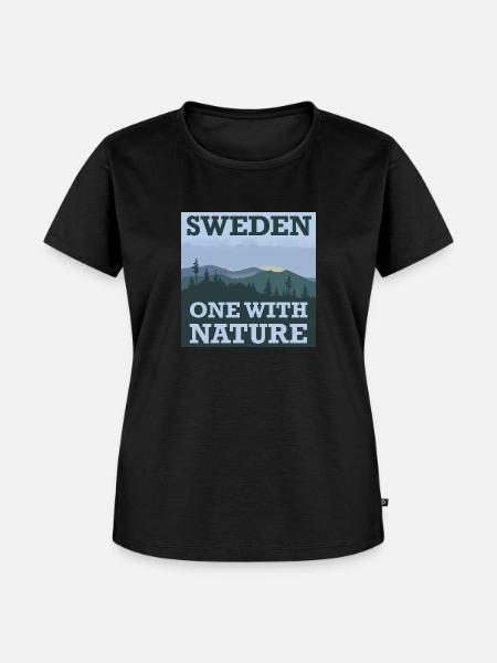 Eins mit der Natur. - Frauen Premium Bio T-Shirt - Schwarz