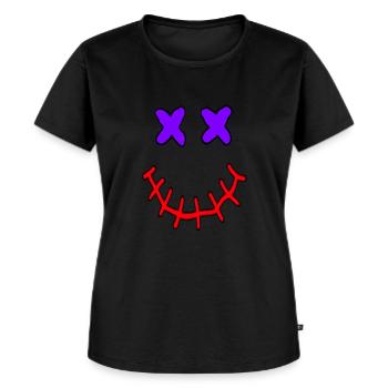 mystery cyberface - Women's Premium Organic T-shirt - black - Front - Selfina (174cm)