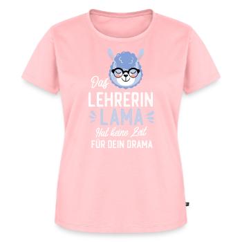 Lehrerin Lama Spruch Lustige Geschenkidee - Frauen Premium Bio T-Shirt - Rosa - Vorne - AI Model Female 172 dark (172cm)