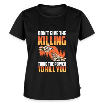 Nichtraucher Disziplin Nicht Rauchen Sucht - Frauen Premium Bio T-Shirt - Schwarz - Vorne - Selfina (174cm)