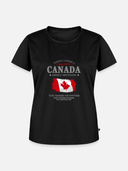 Kanada - Maple Leaf - Canada - Frauen Premium Bio T-Shirt - Schwarz