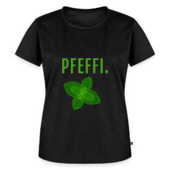 Pfefferminz Likör Pfeffi Vatertag Sauf - Frauen Premium Bio T-Shirt - Schwarz - Vorne - Selfina (174cm)