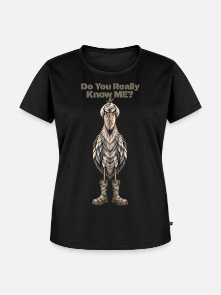 Shoebill-Tarnung – Kennst du mich wirklich? - Frauen Premium Bio T-Shirt - Schwarz