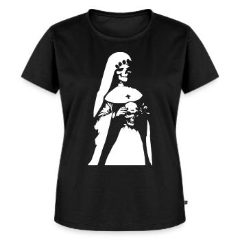 Fesseln Sie das Übernatürliche in Horror Nun, Sa - Frauen Premium Bio T-Shirt - Schwarz - Vorne - Selfina (174cm)