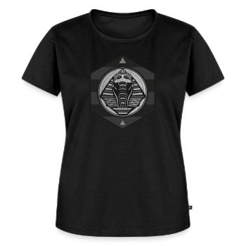 Pharaon Ultimate - Frauen Premium Bio T-Shirt - Schwarz - Vorne - Selfina (174cm)