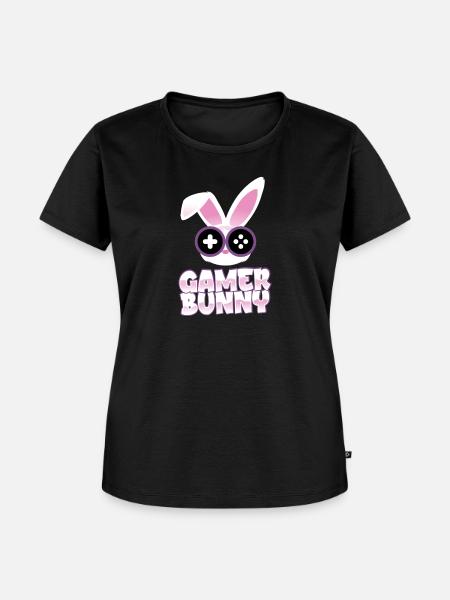 GAMER BUNNY - Frauen Premium Bio T-Shirt - Schwarz
