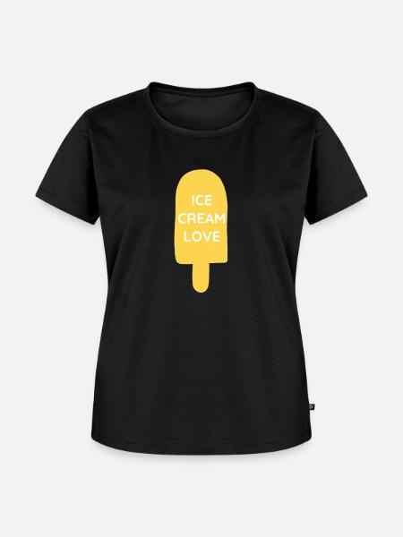 Eisliebhaber Glacen-Fan - Frauen Premium Bio T-Shirt - Schwarz