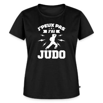 Je Peux Pas j'ai Judo - T-shirt Premium bio Femme - noir - Devant - Selfina (174cm)