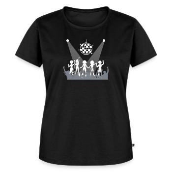 Konzert-Design - Frauen Premium Bio T-Shirt - Schwarz - Vorne - Selfina (174cm)