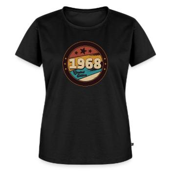 1968 - Frauen Premium Bio T-Shirt - Schwarz - Vorne - Selfina (174cm)