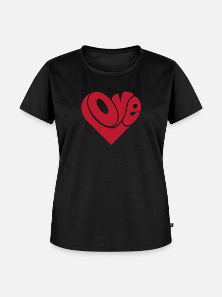 Love - Frauen Premium Bio T-Shirt - Schwarz