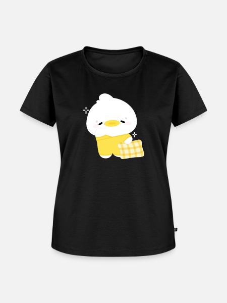 Schläfrige Ente - Frauen Premium Bio T-Shirt - Schwarz