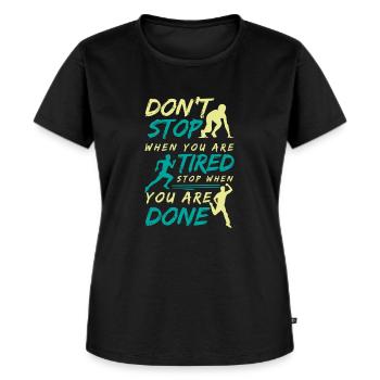 Run motivation run runner running gift - Women's Premium Organic T-shirt - black - Front - Selfina (174cm)