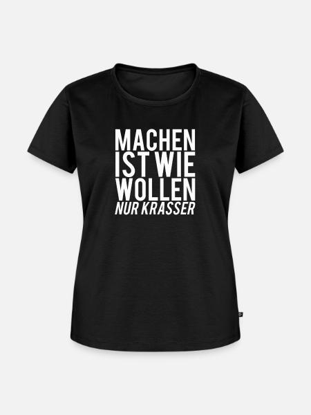 Lustiger Spruch - Frauen Premium Bio T-Shirt - Schwarz