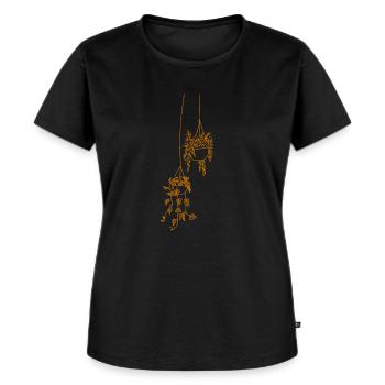 Hängepflanze - Frauen Premium Bio T-Shirt - Schwarz - Vorne - Selfina (174cm)