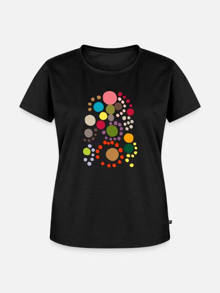 iroiro polka dots - Frauen Premium Bio T-Shirt - Schwarz