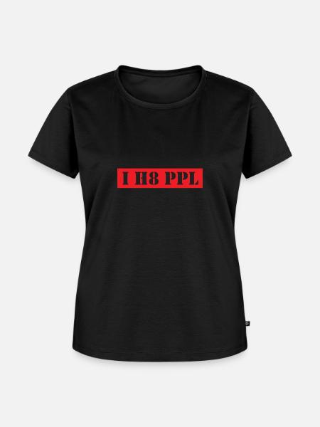 I Hate People - Frauen Premium Bio T-Shirt - Schwarz