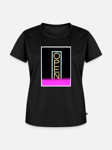 OPEN LED - Frauen Premium Bio T-Shirt - Schwarz