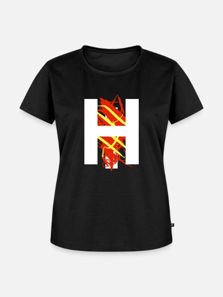 Brennender Helikopterlandeplatz - Frauen Premium Bio T-Shirt - Schwarz