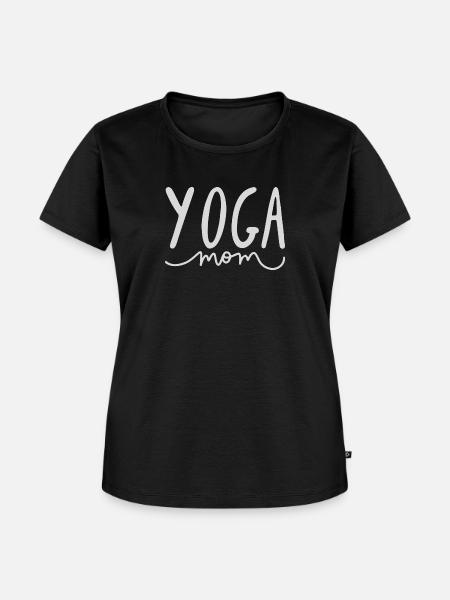 YOGA-MUTTER - Frauen Premium Bio T-Shirt - Schwarz