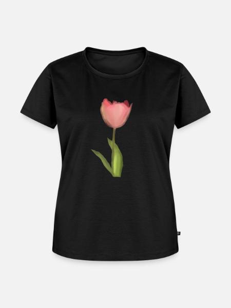 Tulpe - Frauen Premium Bio T-Shirt - Schwarz