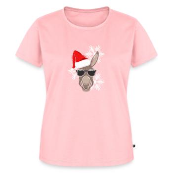 Funny Christmas donkey lovers - Women's Premium Organic T-shirt - rose - Front - AI Model Female 172 dark (172cm)