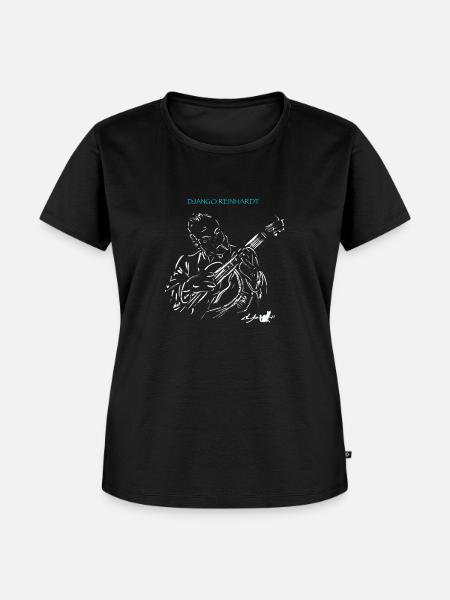 DJANGO REINHARDT JAZZ MANOUCHE - Frauen Premium Bio T-Shirt - Schwarz