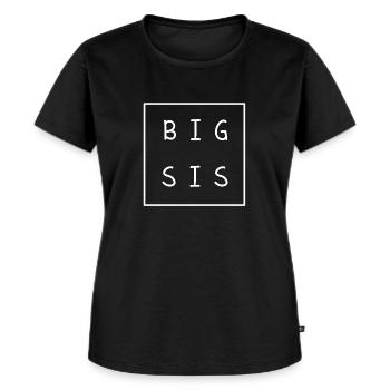Big sister shirt, Big sis shirt, Big Sister Shirt - Frauen Premium Bio T-Shirt - Schwarz - Vorne - Selfina (174cm)