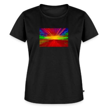 Horizon sketch - Frauen Premium Bio T-Shirt - Schwarz - Vorne - Selfina (174cm)