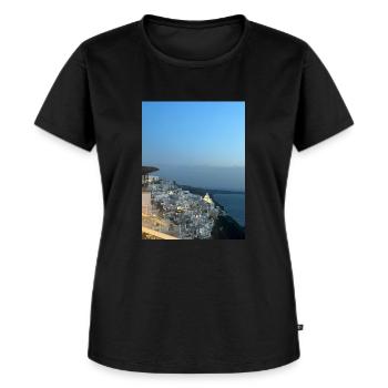 Blue View - Women's Premium Organic T-shirt - black - Front - Selfina (174cm)