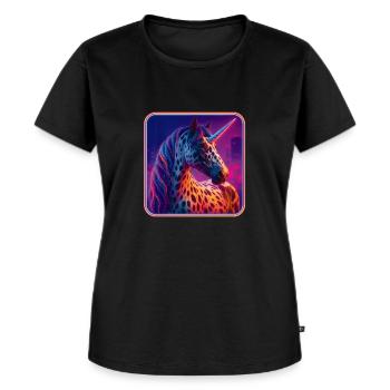 Knappstrupper als Einhorn - Stilvoll mit Cyberpunk - Frauen Premium Bio T-Shirt - Schwarz - Vorne - Selfina (174cm)