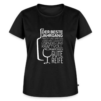 Alter Jahrgang - Frauen Premium Bio T-Shirt - Schwarz - Vorne - Selfina (174cm)
