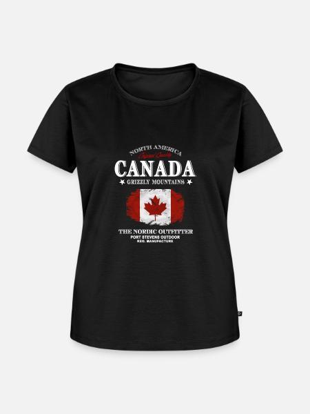 Kanada - Maple Leaf - Canada - Frauen Premium Bio T-Shirt - Schwarz
