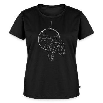 Man in the moon - Frauen Premium Bio T-Shirt - Schwarz - Vorne - Selfina (174cm)