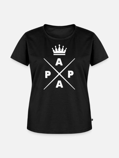 Papa - Frauen Premium Bio T-Shirt - Schwarz