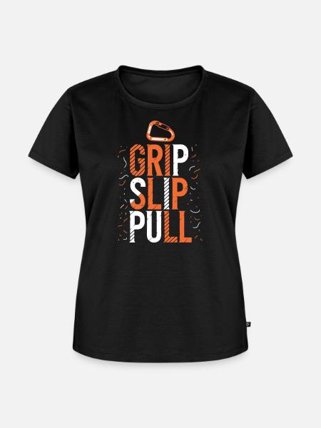 Grip Slip Pullover Klettern - Frauen Premium Bio T-Shirt - Schwarz