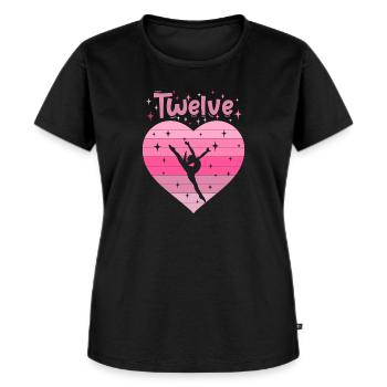 Turnerin Ballett 12. Geburtstag - Frauen Premium Bio T-Shirt - Schwarz - Vorne - Selfina (174cm)
