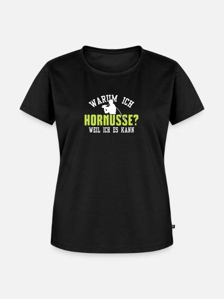 Warum ich Hornusse - Frauen Premium Bio T-Shirt - Schwarz